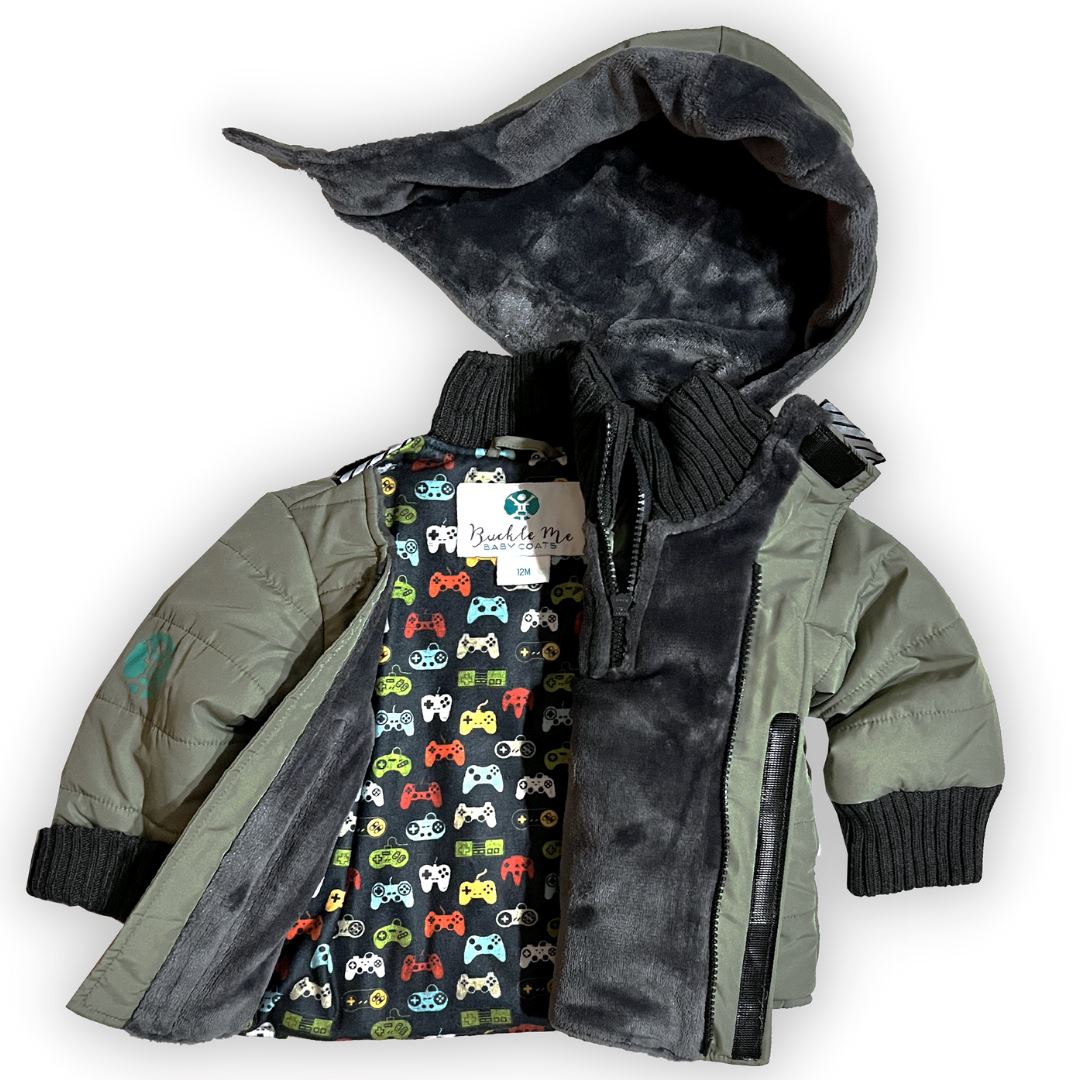 Toastiest Car Seat Coats - 5 / Player One by Buckle Me Baby Coats
